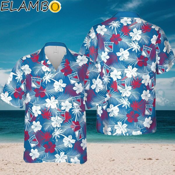 New York Rangers Tropical Flower Hawaiian Shirt Aloha Shirt Aloha Shirt