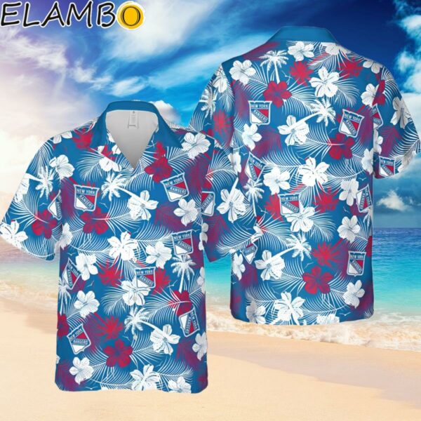 New York Rangers Tropical Flower Hawaiian Shirt Hawaiian Hawaiian