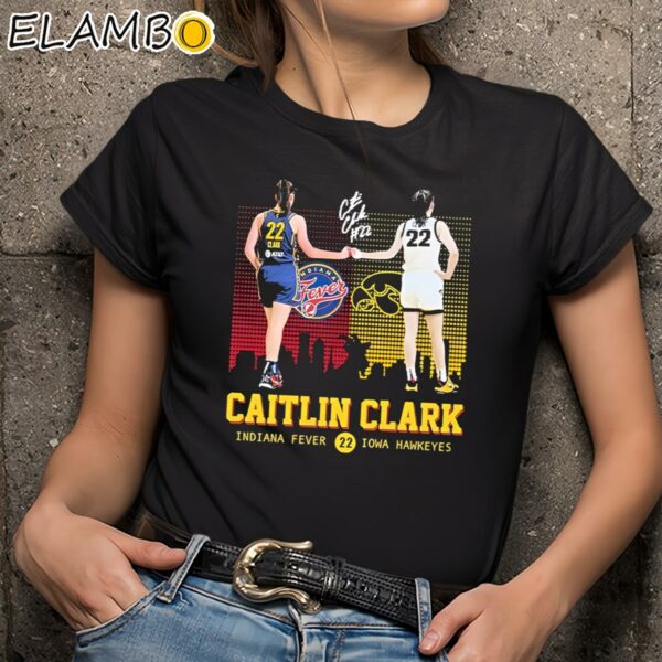 Official 22 Caitlin Clark Indiana Goat Fever And Iowa Hawkeyes Shirt Black Shirts 9