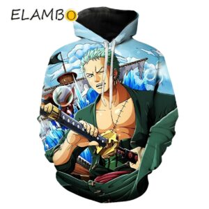Official One Piece Anime Zoro Hoodie 3D Printed Thumb