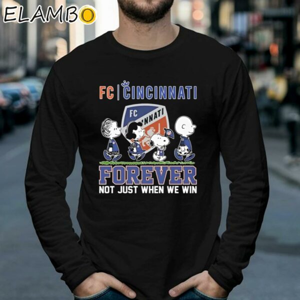 Official Peanuts Snoopy FC Cincinnati Forever Not Just When We Win Shirt Longsleeve 39