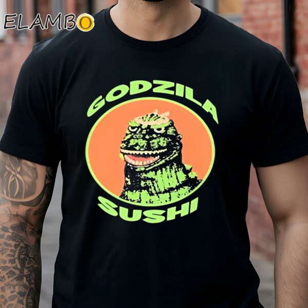 Official The Godzilla Sushi Bar Shirt Black Shirt Shirts