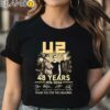 Official U2 Band 48 Years 1976 2024 Thank You For The Memories Signatures Shirt Black Shirt Shirt