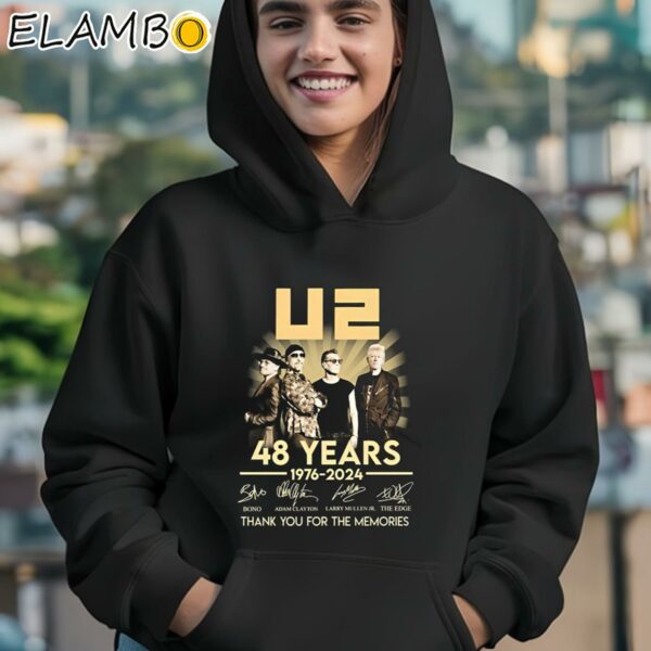 Official U2 Band 48 Years 1976 2024 Thank You For The Memories Signatures Shirt Hoodie 12