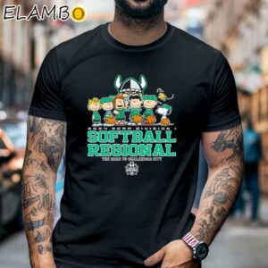 Peanuts Characters 2024 NCAA Division I Softball Regional Cleveland State Vikings Logo Shirt Black Shirt 6