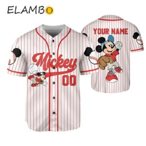 Personalize Disney Mickey Play Baseball Jersey Gift for Disney Fans Printed Thumb