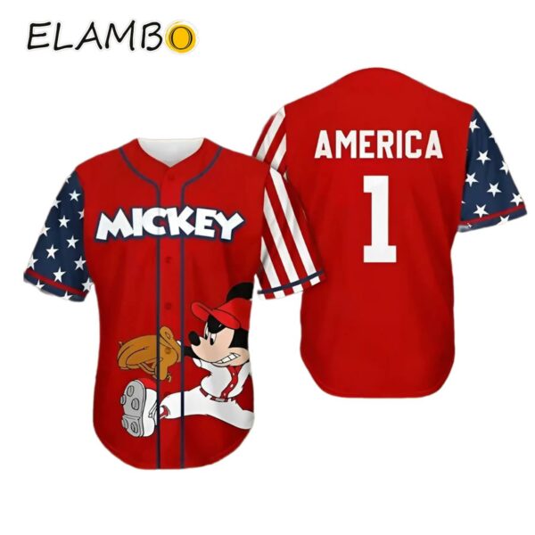 Personalize Name Number Mickey Mouse Baseball Jersey Holiday Trip Printed Thumb