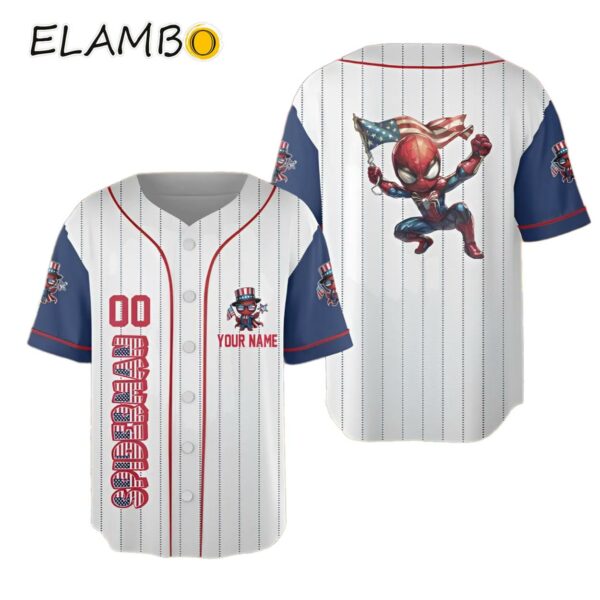 Personalized Spiderboy Cartoon Fourth July Sport Baseball Jersey Printed Thumb
