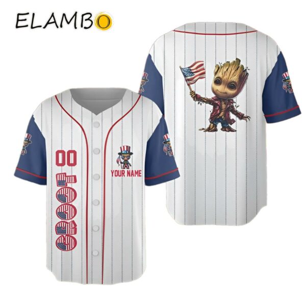 Personalized Wooden Alien 4th July Baseball Jersey Printed Thumb