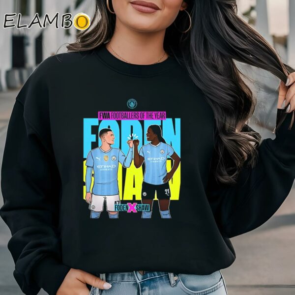 Phil Foden And Bunny Shaw Named FWA Footballers Of The Year In Manchester City 2024 Shirt Sweatshirt Sweatshirt