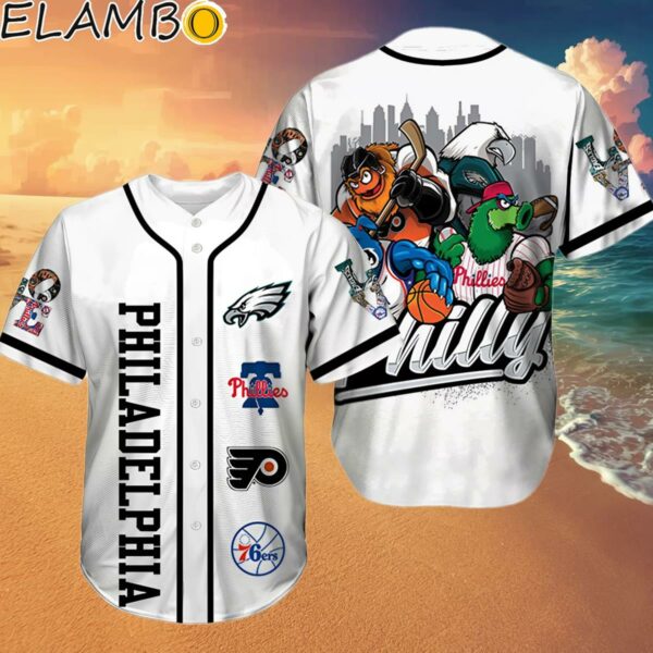 Philadelphia Sport Teams Eagles Phillies Flyers 76ers Baseball Jersey Hawaaian Shirt Hawaaian Shirt