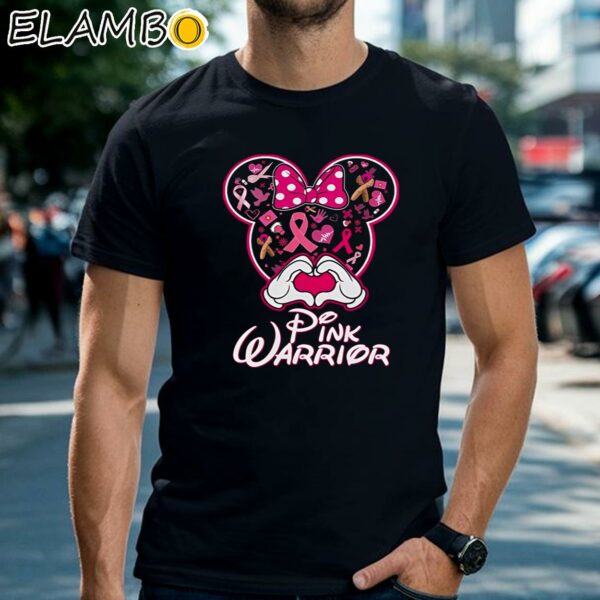 Pink Warrior Mickey Disney Breast Cancer Shirt Black Shirts Shirt