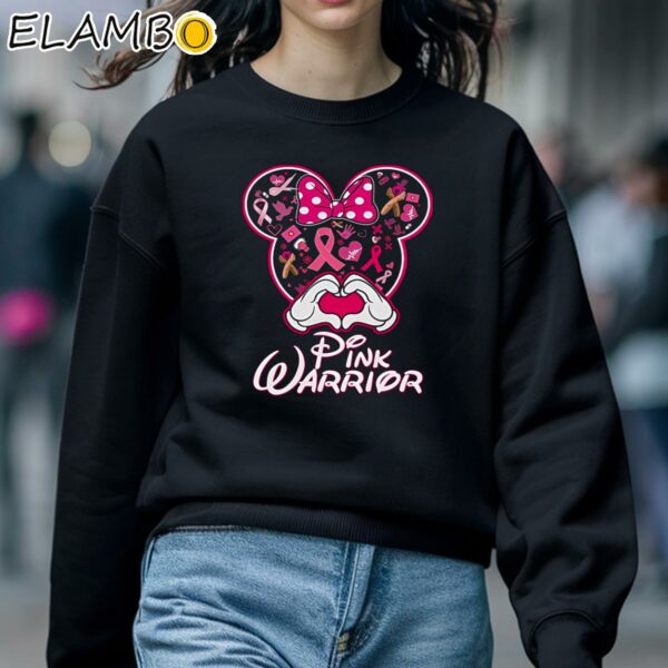 Pink Warrior Mickey Disney Breast Cancer Shirt Sweatshirt 5