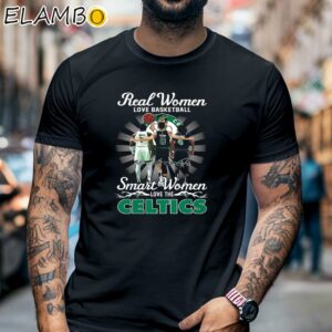 Real Women Love Basketball Smart Women Love The Boston Celtics Signature Shirt Black Shirt 6