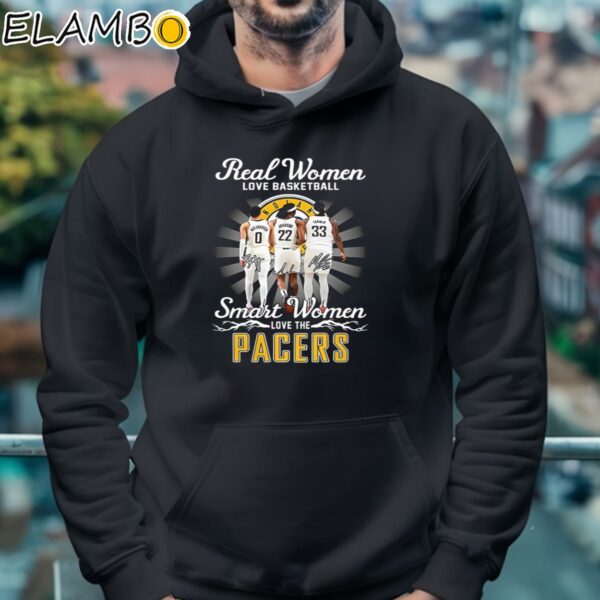 Real Women Love Basketball Smart Women Love The Indiana Pacers Shirt Hoodie 4