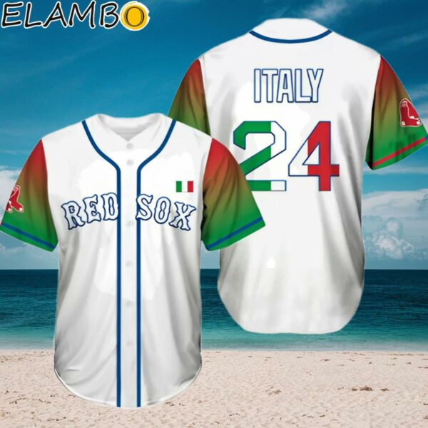 Red Sx Italian Celebration Baseball Jersey 2024 Giveaway Aloha Shirt Aloha Shirt