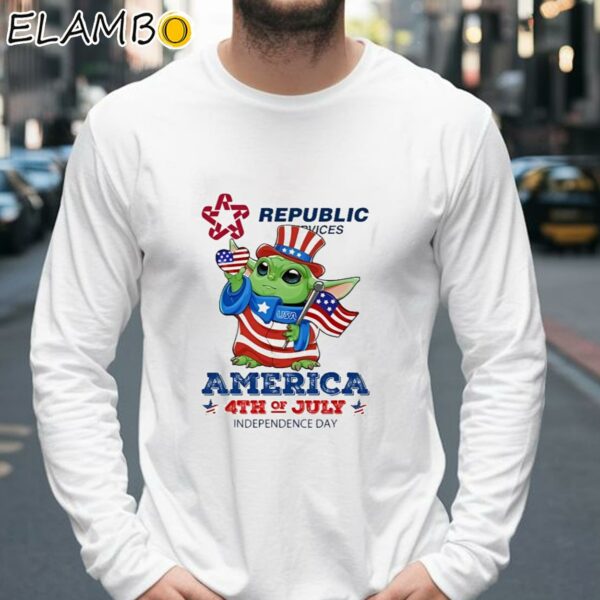 Republic Baby Yoda America 4th of July Independence Day 2024 Shirt Longsleeve 39