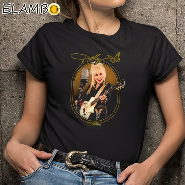 Rock n Roll Dolly Parton Hall Of Fame Shirt Black Shirts 9