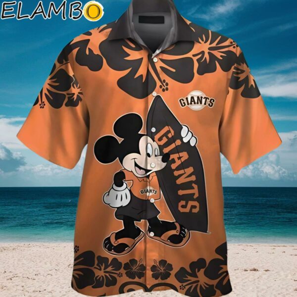 SF Giants Mickey Mouse Sulfing Board Hawaiian Shirt Aloha Shirt Aloha Shirt