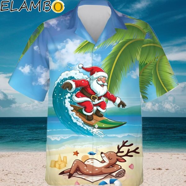 Santa Surfing Christmas Hawaiian Shirts Family Hawaiian Shirts Aloha Shirt Aloha Shirt