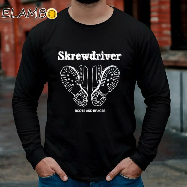 Screwdriver Band Shirt Boots And Braces Vintage Schwarz Longsleeve Long Sleeve