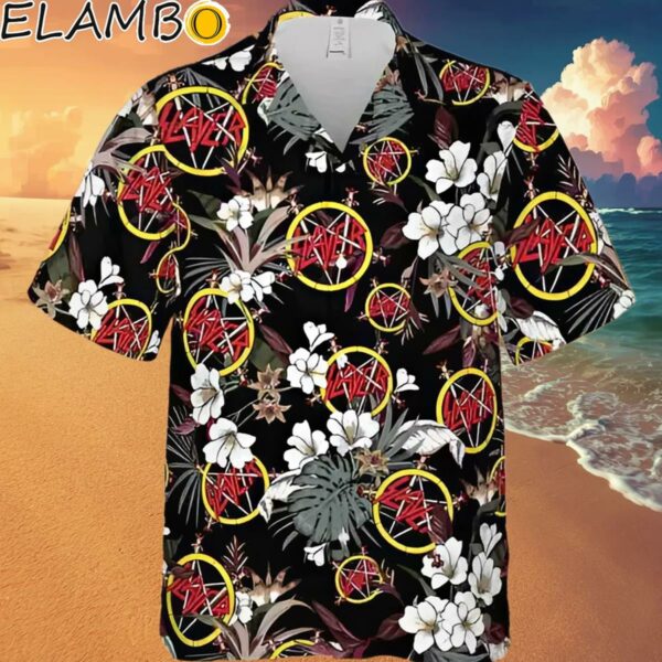 Slayer Rock Band Flower Hawaiian Shirt Hawaaian Shirt Hawaaian Shirt