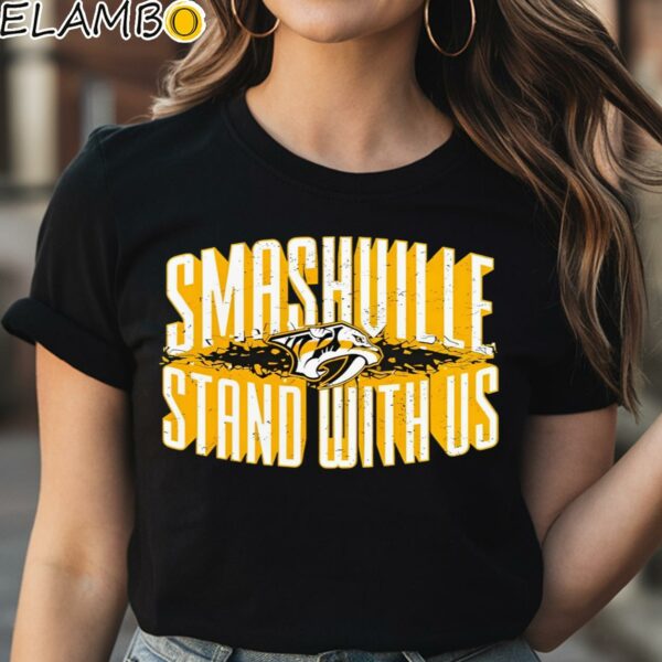 Smashville Stand With Us Nashville Predators 2024 Stanley Cup Playoffs shirt Black Shirt Shirt