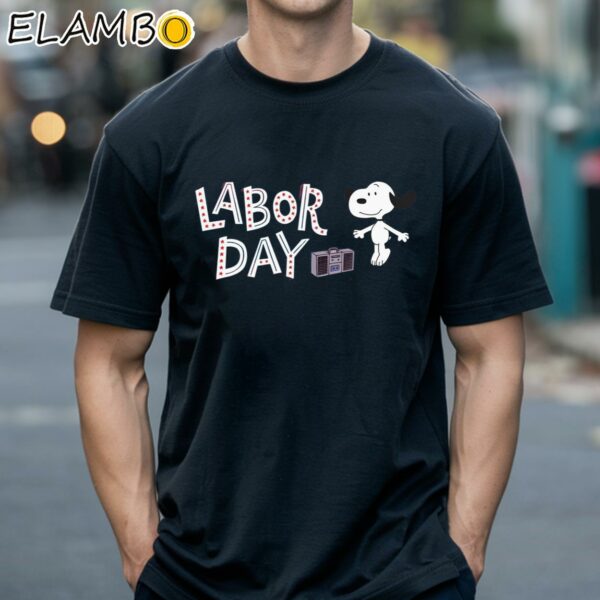 Snoopy Happy Labor Day Shirt Black Shirts 18