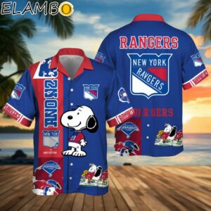 Snoopy NY Rangers Hockey Aloha Hawaiian Shirt Printed Aloha