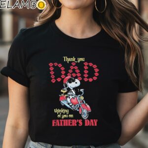 Snoopy Thank You Dad Thinking Of You On Fathers Day shirt Black Shirt Shirt