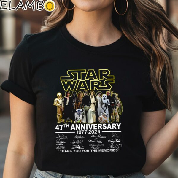 Star Wars 47th 1977 2024 Anniversary Thank For The Memories Shirt Black Shirt Shirt