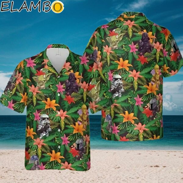 Star Wars Disney Cartoon Movie Colorful Tropical Leaves Floral Disney Hawaiian Shirt Aloha Shirt Aloha Shirt