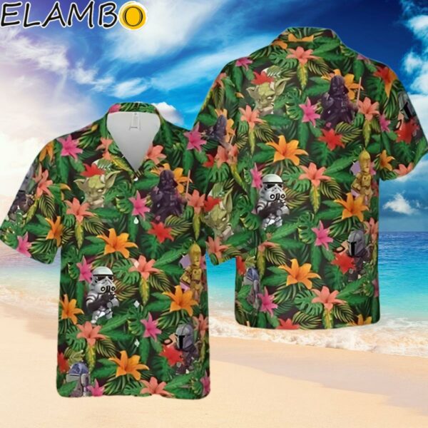 Star Wars Disney Cartoon Movie Colorful Tropical Leaves Floral Disney Hawaiian Shirt Hawaiian Hawaiian