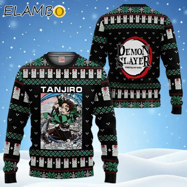 Tanjiro Kamado Ugly Sweater Christmas Demon Slayer Anime Gifts Ugly Sweater