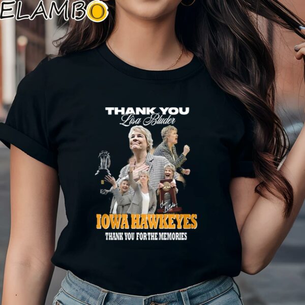 Thank You Lisa Bluder Iowa Hawkeyes Thank You For The Memories Shirt Black Shirts Shirt