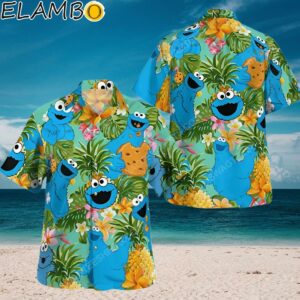 The Muppet Show Cookie Monster 3d Hawaiian Shirt Print Tropical Summer Beach Gift For Men Aloha Shirt Aloha Shirt