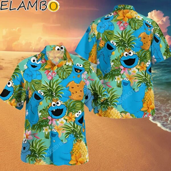 The Muppet Show Cookie Monster 3d Hawaiian Shirt Print Tropical Summer Beach Gift For Men Hawaaian Shirt Hawaaian Shirt
