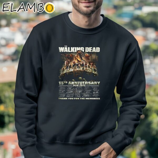 The Walking Dead 15th Anniversary 2010 2025 Signature Thank You For The Memories Shirt Sweatshirt 3