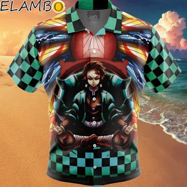 Trippy Kamado Tanjiro Demon Slayer Button Up Hawaiian Shirt Hawaaian Shirt Hawaaian Shirt