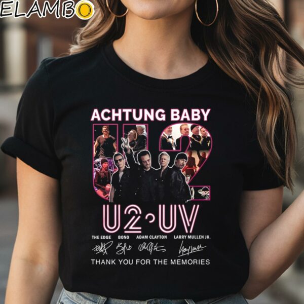 U2 UV Achtung Baby Thank You For The Memories Shirt Black Shirt Shirt