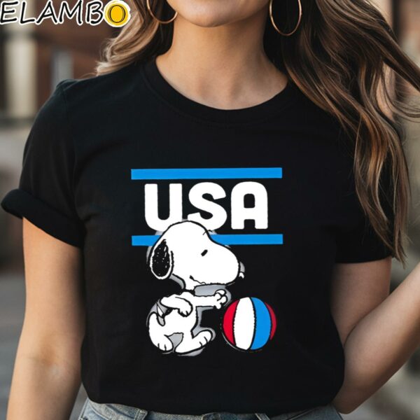 USA Snoopy Basketball Shirt Black Shirt Shirt