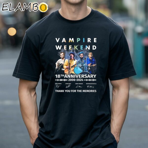 Vampire Weekend 18th Anniversary 2006 2024 Thank You For The Memories Shirt Black Shirts 18