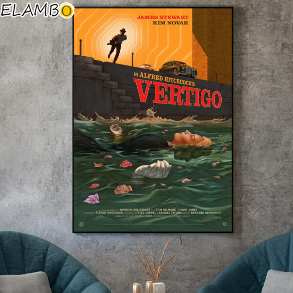Vertigo Movie Poster Canvas Home Decor