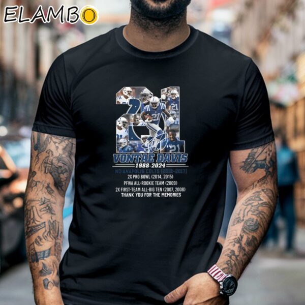Vontae Davis 1988 2024 Colts Thank You For The Memories Shirt Black Shirt 6