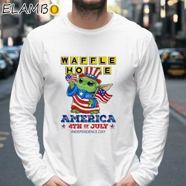 Waffle Baby Yoda America 4th of July Independence Day 2024 Shirt Longsleeve 39