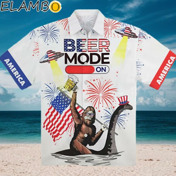 4th Of July Bigfoot Drink Beer Hawaiian Shirt Aloha Shirt Aloha Shirt