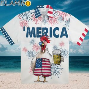 4th Of July Chicken Merica Hawaiian Shirt Aloha Shirt Aloha Shirt