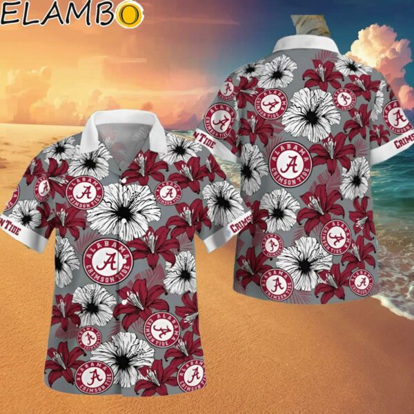 Alabama Crimson Tide Flower 3D Hawaiian Shirt All Over Printed Beach Shirt Hawaaian Shirt Hawaaian Shirt