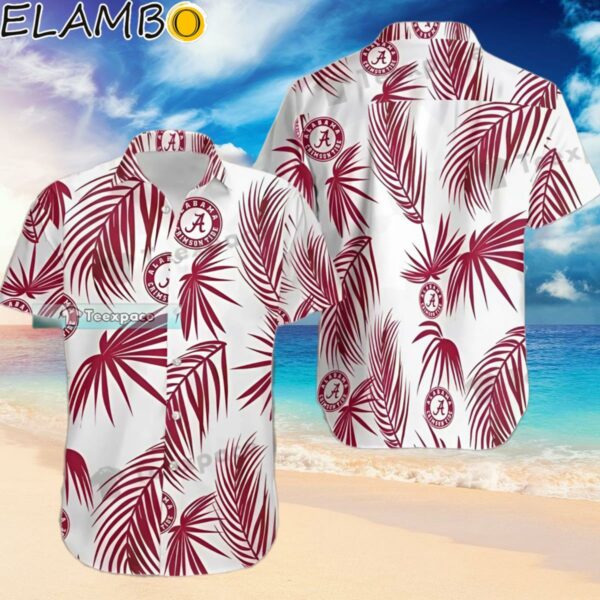 Alabama Crimson Tide Flower Leaf Pattern Hawaiian Shirt Hawaiian Hawaiian