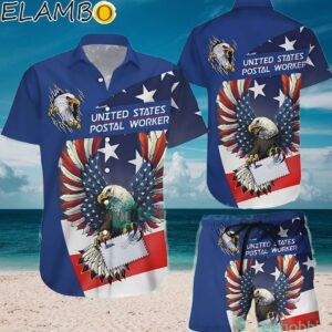 American Eagle Hawaiian Shirt Eagle Postal Worker American Flag Hawaiian Shirt Aloha Shirt Aloha Shirt